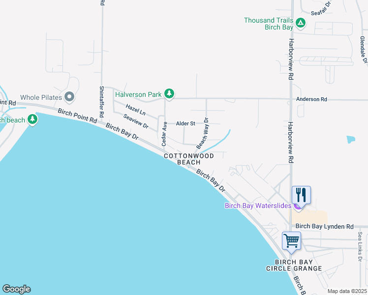 map of restaurants, bars, coffee shops, grocery stores, and more near 5061 Fern Street in Blaine