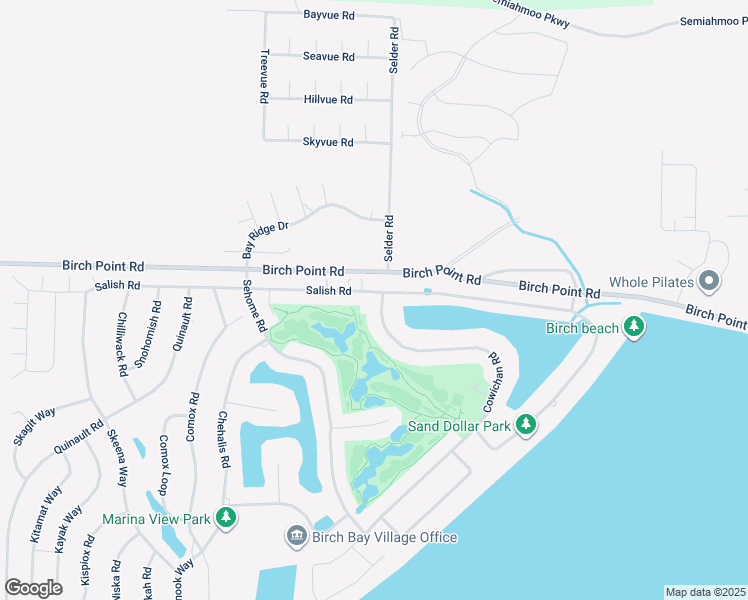 map of restaurants, bars, coffee shops, grocery stores, and more near 5507 Salish Road in Blaine
