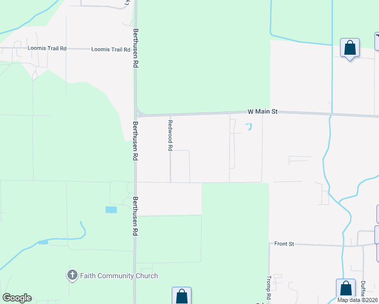 map of restaurants, bars, coffee shops, grocery stores, and more near Leatherwood Place in Lynden