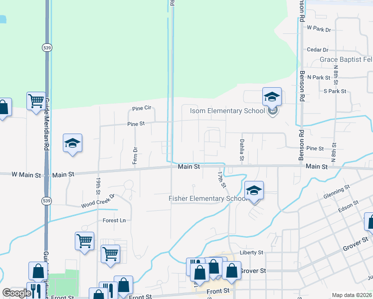 map of restaurants, bars, coffee shops, grocery stores, and more near 812 Hemlock Court in Lynden