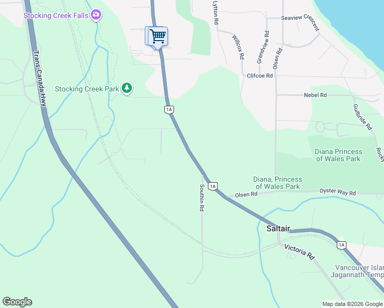 map of restaurants, bars, coffee shops, grocery stores, and more near 10710 Chemainus Road in Ladysmith