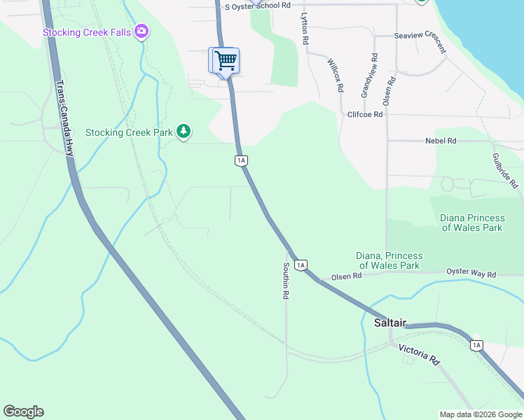 map of restaurants, bars, coffee shops, grocery stores, and more near 10710 Chemainus Road in Ladysmith