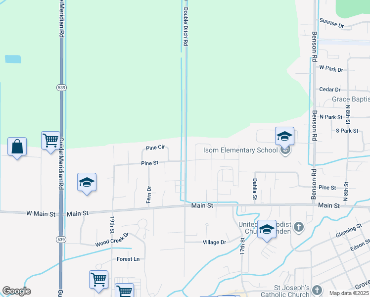 map of restaurants, bars, coffee shops, grocery stores, and more near 8481 Double Ditch Road in Lynden