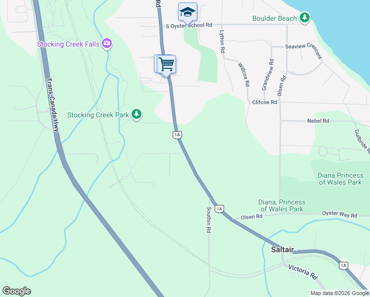 map of restaurants, bars, coffee shops, grocery stores, and more near 10751 Chemainus Road in Ladysmith