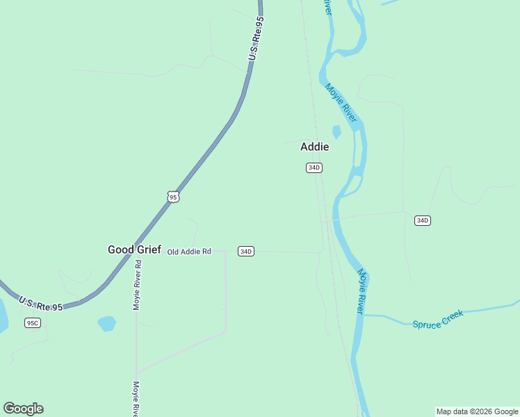 map of restaurants, bars, coffee shops, grocery stores, and more near 247 Old Addie Road in Bonners Ferry