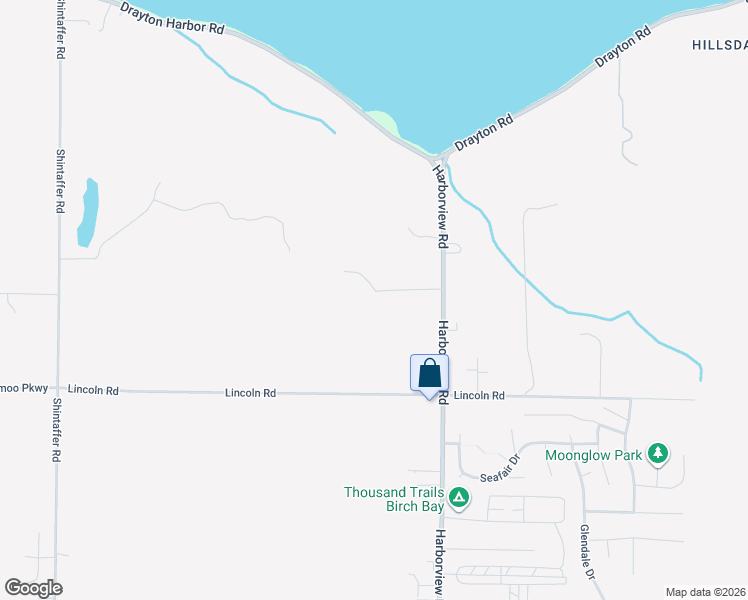 map of restaurants, bars, coffee shops, grocery stores, and more near 8585 Harborview Road in Blaine