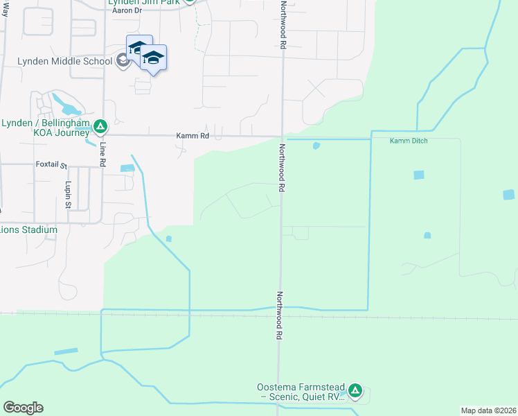 map of restaurants, bars, coffee shops, grocery stores, and more near 8601-8699 Northwood Road in Lynden