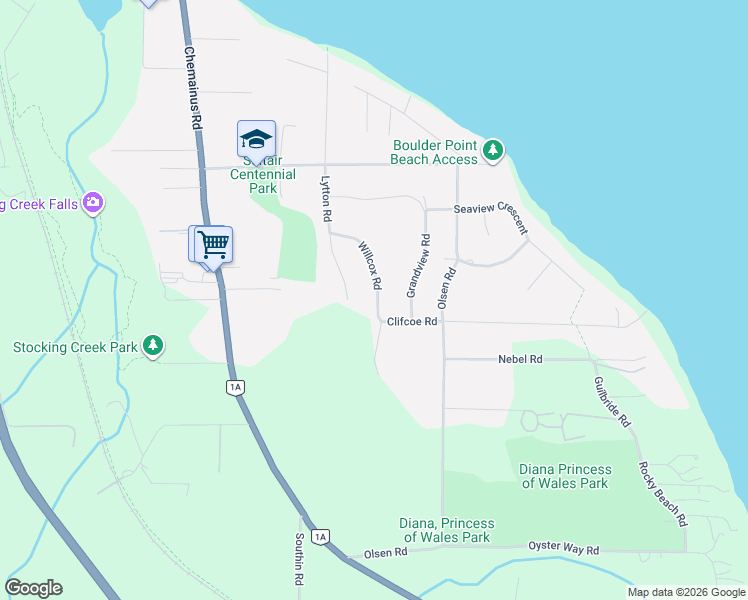 map of restaurants, bars, coffee shops, grocery stores, and more near 10834 Willcox Road in Ladysmith