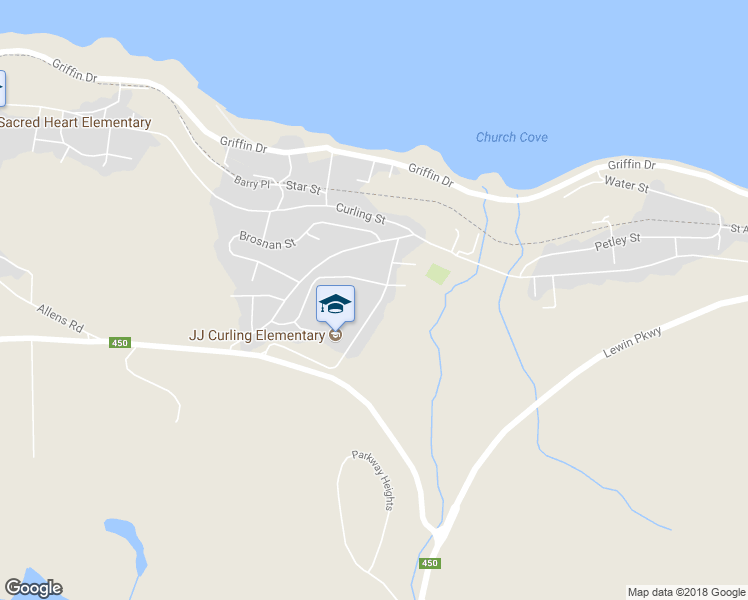 map of restaurants, bars, coffee shops, grocery stores, and more near 28 Woodbine Avenue in Corner Brook