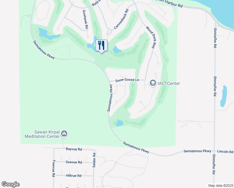 map of restaurants, bars, coffee shops, grocery stores, and more near 8623 Blue Grouse Way in Blaine