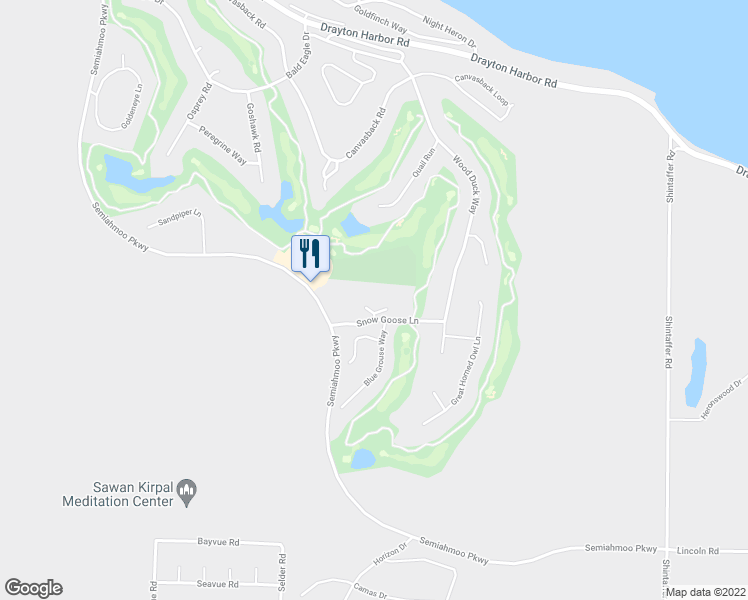 map of restaurants, bars, coffee shops, grocery stores, and more near 8674 Blue Grouse Way in Blaine