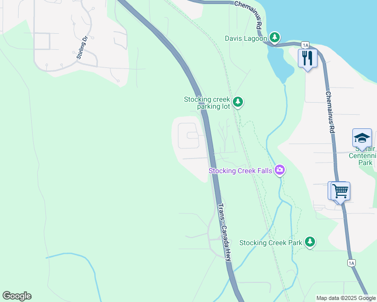 map of restaurants, bars, coffee shops, grocery stores, and more near 10980 Westdowne Road in Ladysmith