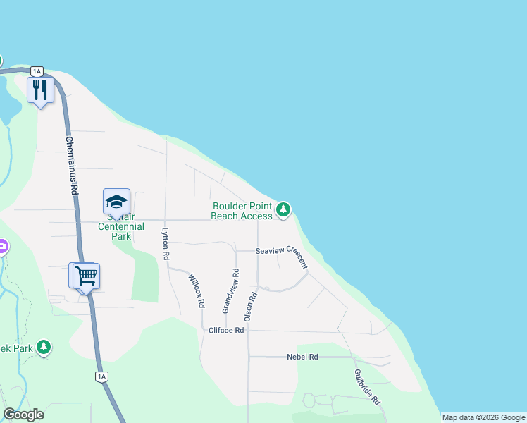 map of restaurants, bars, coffee shops, grocery stores, and more near 3683 Gardner Road in Ladysmith