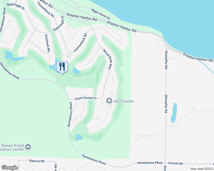map of restaurants, bars, coffee shops, grocery stores, and more near 8710 Wood Duck Way in Blaine
