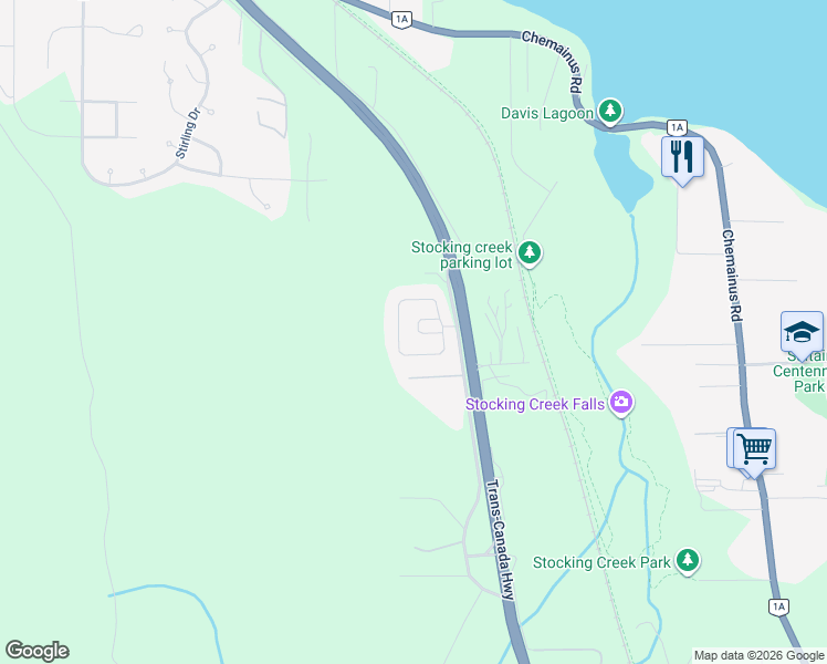 map of restaurants, bars, coffee shops, grocery stores, and more near 10980 Island Highway in Ladysmith