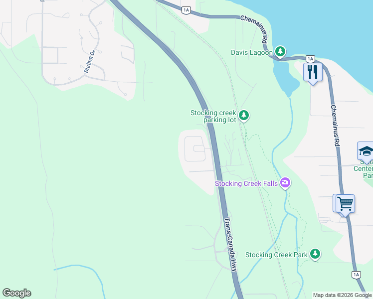 map of restaurants, bars, coffee shops, grocery stores, and more near 10980 Westdowne Road in Ladysmith