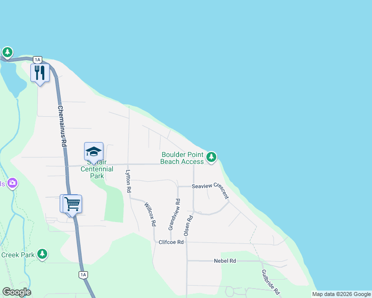 map of restaurants, bars, coffee shops, grocery stores, and more near in Ladysmith