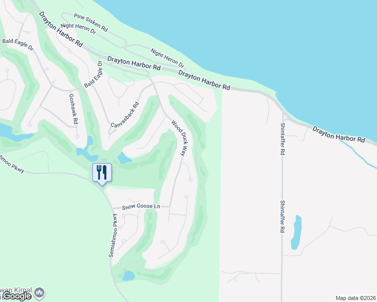 map of restaurants, bars, coffee shops, grocery stores, and more near 8758 Wood Duck Way in Blaine