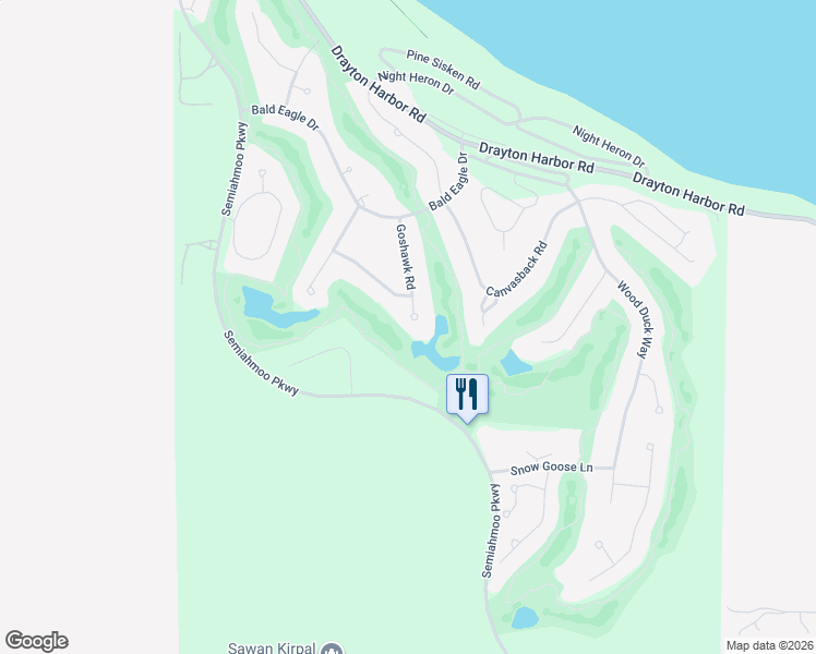 map of restaurants, bars, coffee shops, grocery stores, and more near 8740 Semiahmoo Parkway in Blaine