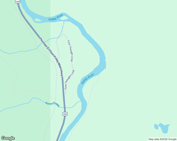 map of restaurants, bars, coffee shops, grocery stores, and more near First Thought Loop in Kettle Falls