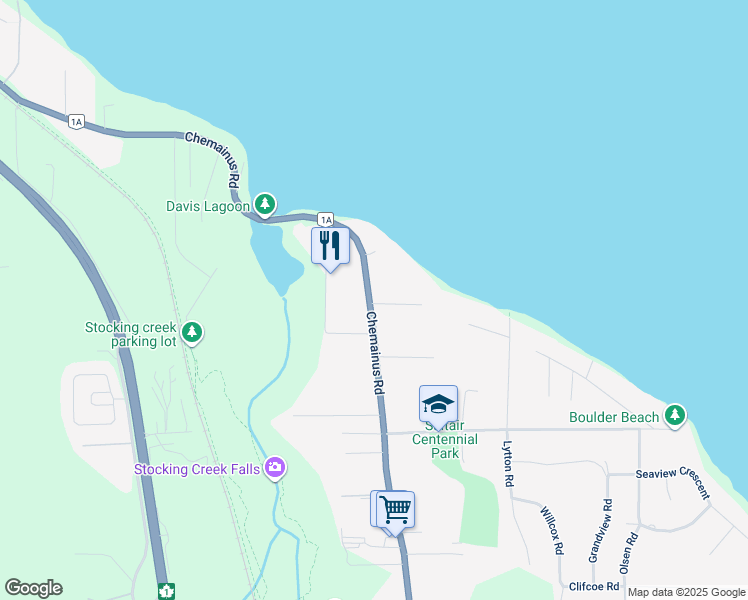 map of restaurants, bars, coffee shops, grocery stores, and more near 11065 Chemainus Road in Ladysmith