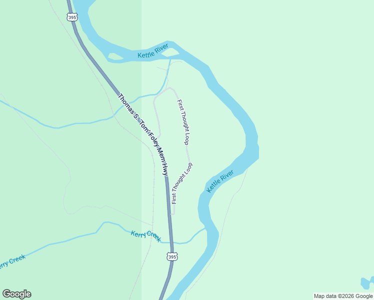 map of restaurants, bars, coffee shops, grocery stores, and more near First Thought Loop in Kettle Falls