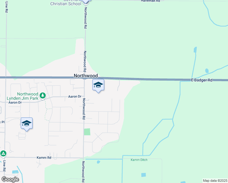 map of restaurants, bars, coffee shops, grocery stores, and more near 1585 East Badger Road in Lynden