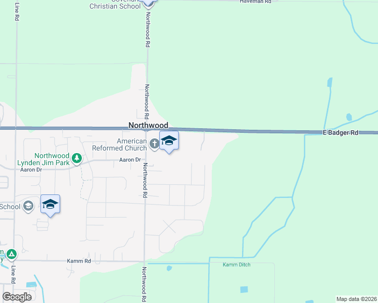 map of restaurants, bars, coffee shops, grocery stores, and more near 1546 East Badger Road in Lynden