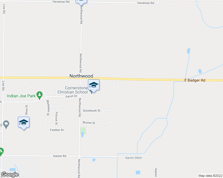 map of restaurants, bars, coffee shops, grocery stores, and more near 1585 East Badger Road in Lynden