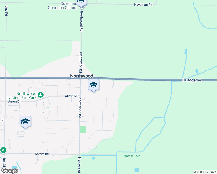 map of restaurants, bars, coffee shops, grocery stores, and more near 1585 East Badger Road in Lynden