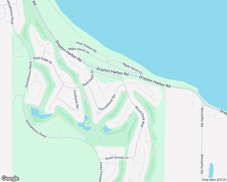 map of restaurants, bars, coffee shops, grocery stores, and more near 5426 Canvasback Road in Blaine