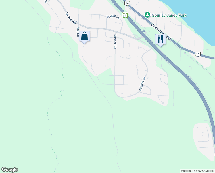 map of restaurants, bars, coffee shops, grocery stores, and more near 940 Craig Road in Ladysmith