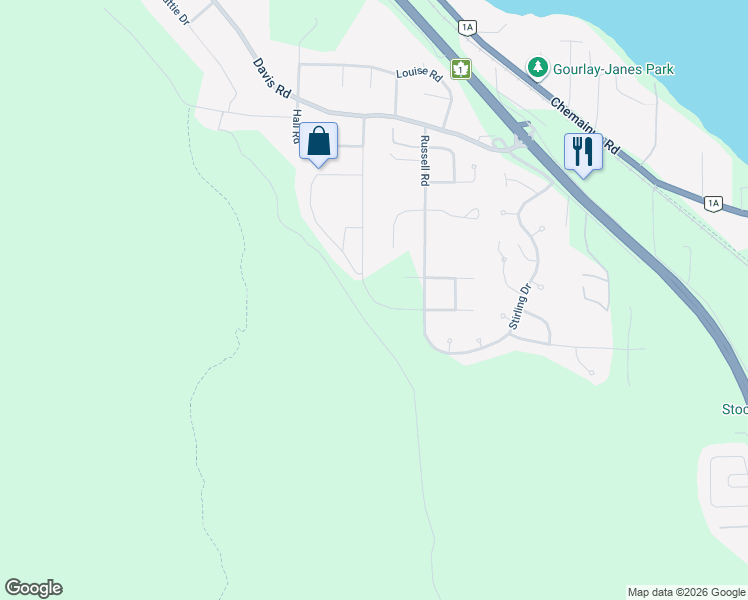map of restaurants, bars, coffee shops, grocery stores, and more near in Ladysmith