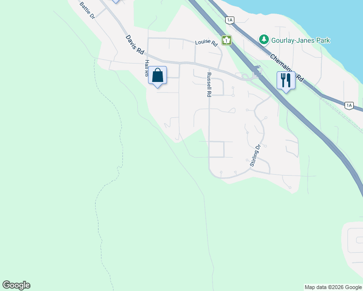 map of restaurants, bars, coffee shops, grocery stores, and more near 908 Craig Road in Ladysmith