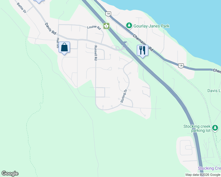map of restaurants, bars, coffee shops, grocery stores, and more near 562 Rothdale Road in Ladysmith