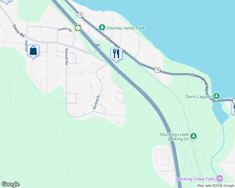 map of restaurants, bars, coffee shops, grocery stores, and more near 626 Farrell Road in Ladysmith