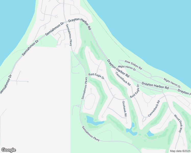 map of restaurants, bars, coffee shops, grocery stores, and more near 8965 Bald Eagle Drive in Blaine