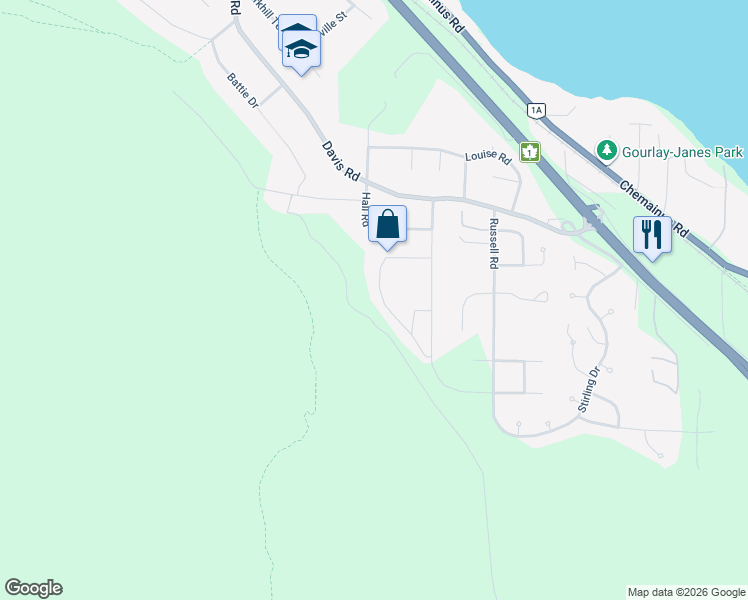 map of restaurants, bars, coffee shops, grocery stores, and more near 824 Craig Road in Ladysmith