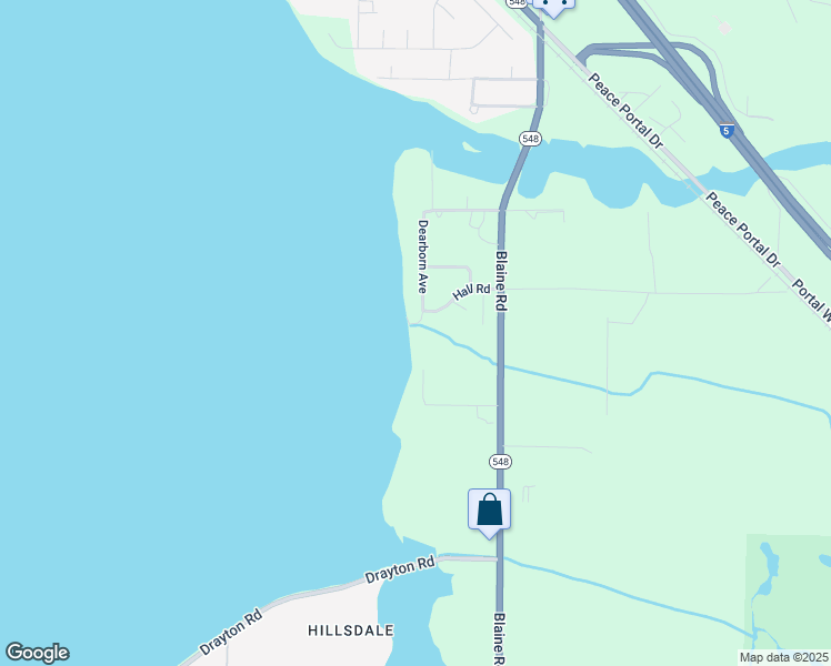 map of restaurants, bars, coffee shops, grocery stores, and more near 8959 Dearborn Avenue in Blaine