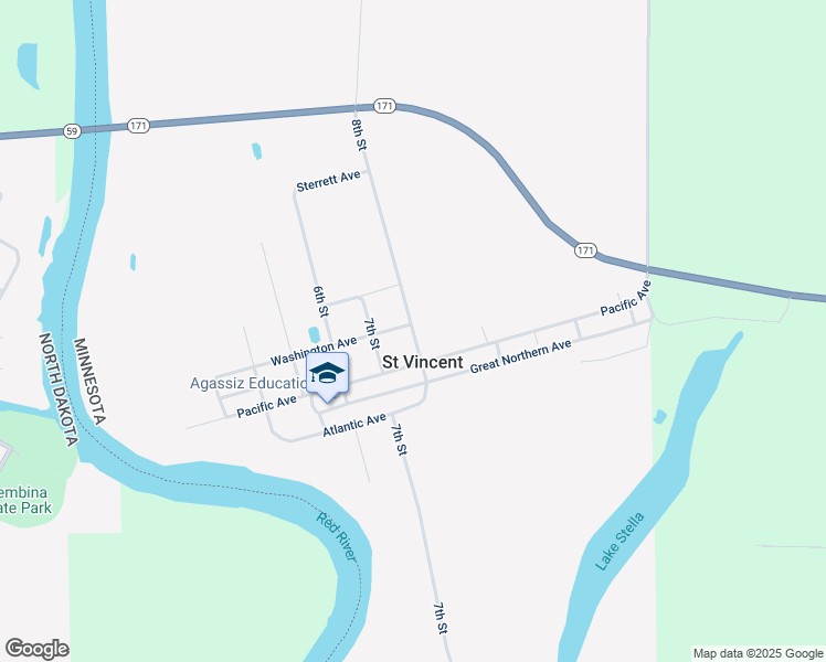 map of restaurants, bars, coffee shops, grocery stores, and more near 132 8th Street in Saint Vincent