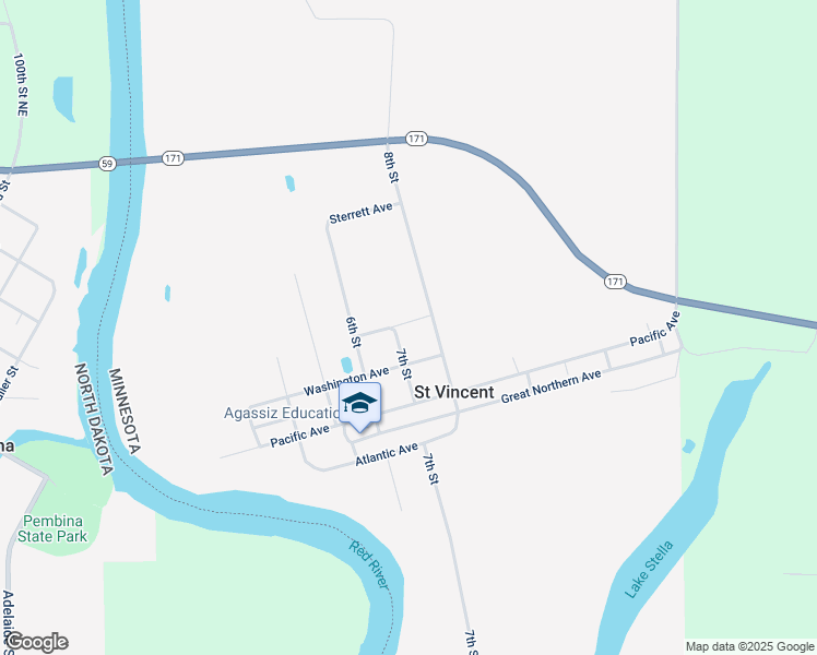 map of restaurants, bars, coffee shops, grocery stores, and more near 132 8th Street in Saint Vincent
