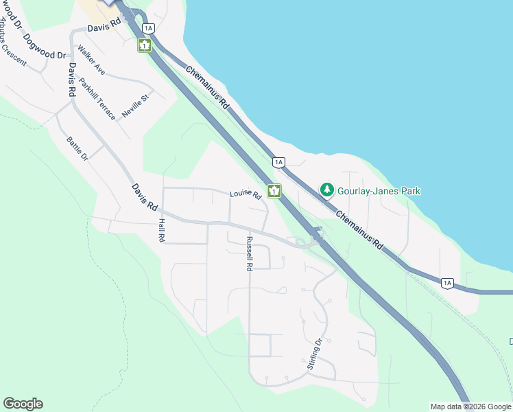 map of restaurants, bars, coffee shops, grocery stores, and more near 513 Louise Road in Ladysmith
