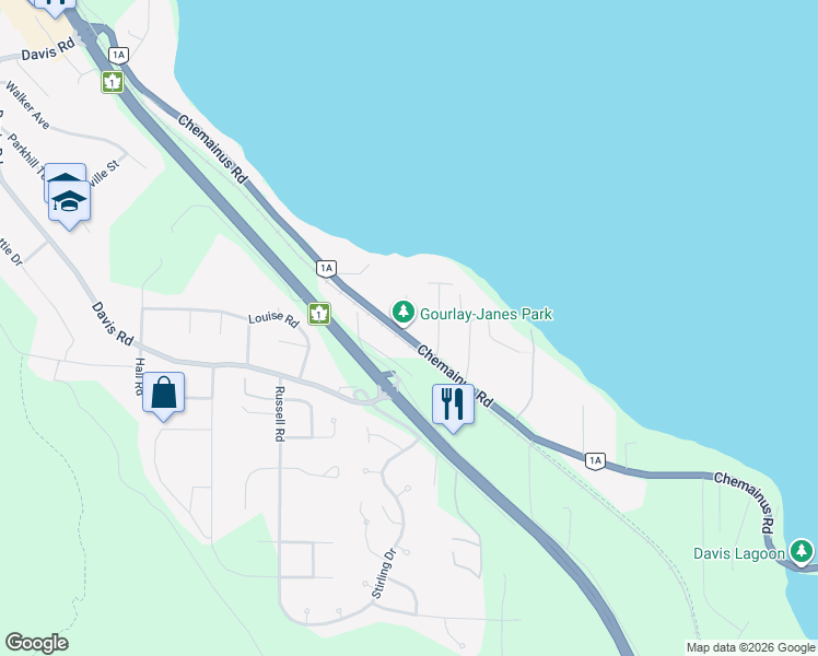 map of restaurants, bars, coffee shops, grocery stores, and more near 154 Glen Avenue in Ladysmith