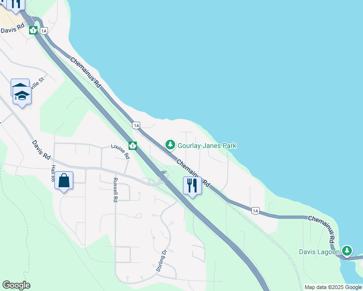 map of restaurants, bars, coffee shops, grocery stores, and more near 154 Glen Avenue in Ladysmith