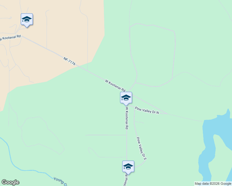 map of restaurants, bars, coffee shops, grocery stores, and more near 4125 West Kootenai Road in Rexford