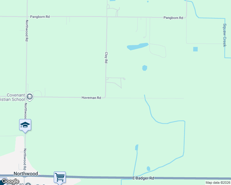 map of restaurants, bars, coffee shops, grocery stores, and more near 9142 Clay Road in Lynden