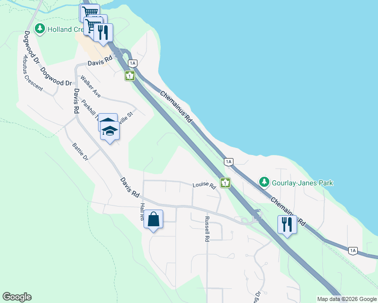 map of restaurants, bars, coffee shops, grocery stores, and more near 346 A Morgan Road in Ladysmith