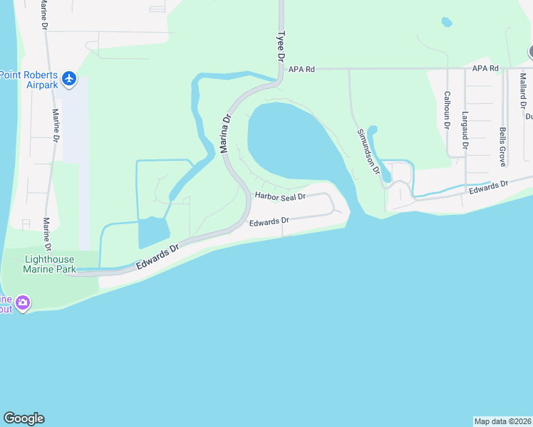 map of restaurants, bars, coffee shops, grocery stores, and more near 1584 Edwards Drive in Point Roberts