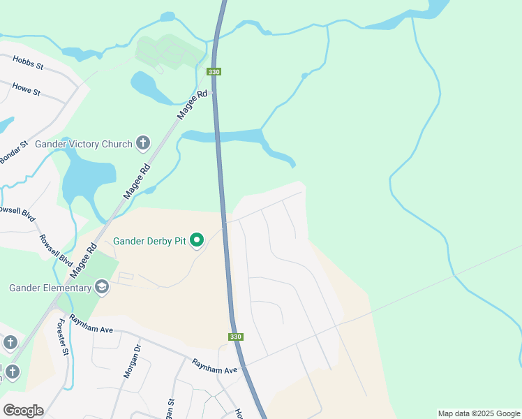 map of restaurants, bars, coffee shops, grocery stores, and more near Mitchell Street in Gander