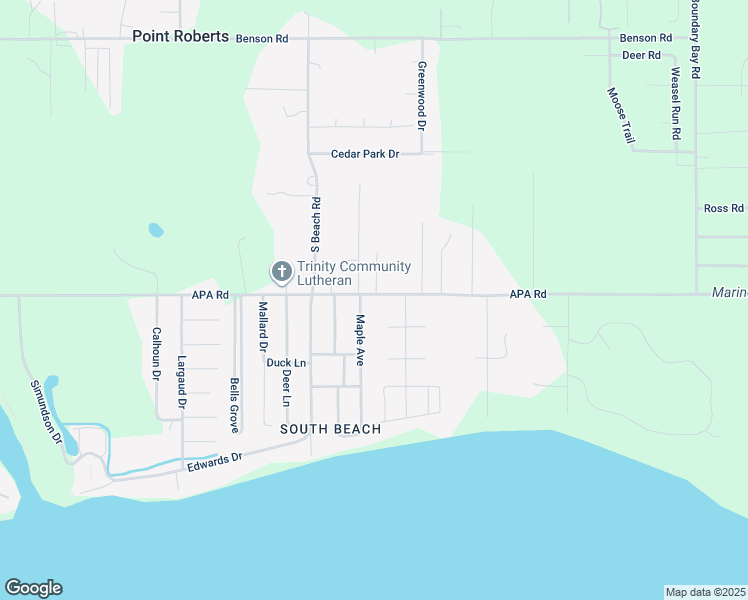 map of restaurants, bars, coffee shops, grocery stores, and more near 1940 APA Road in Point Roberts